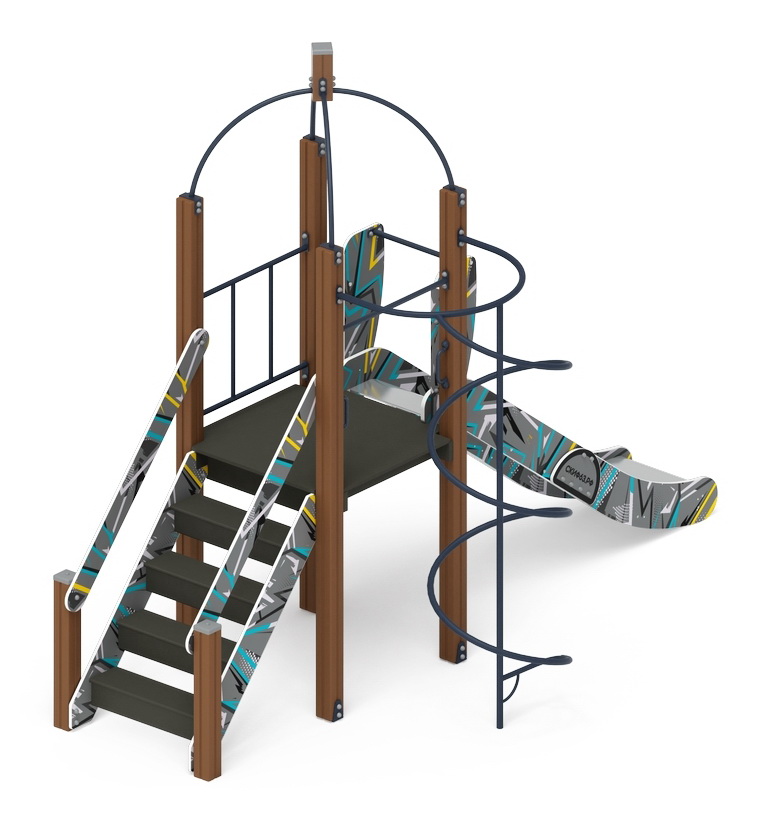 НАВИНА (Техно-голубой) детский игровой комплекс ДИК 2.09.01-01 (Н=1200)