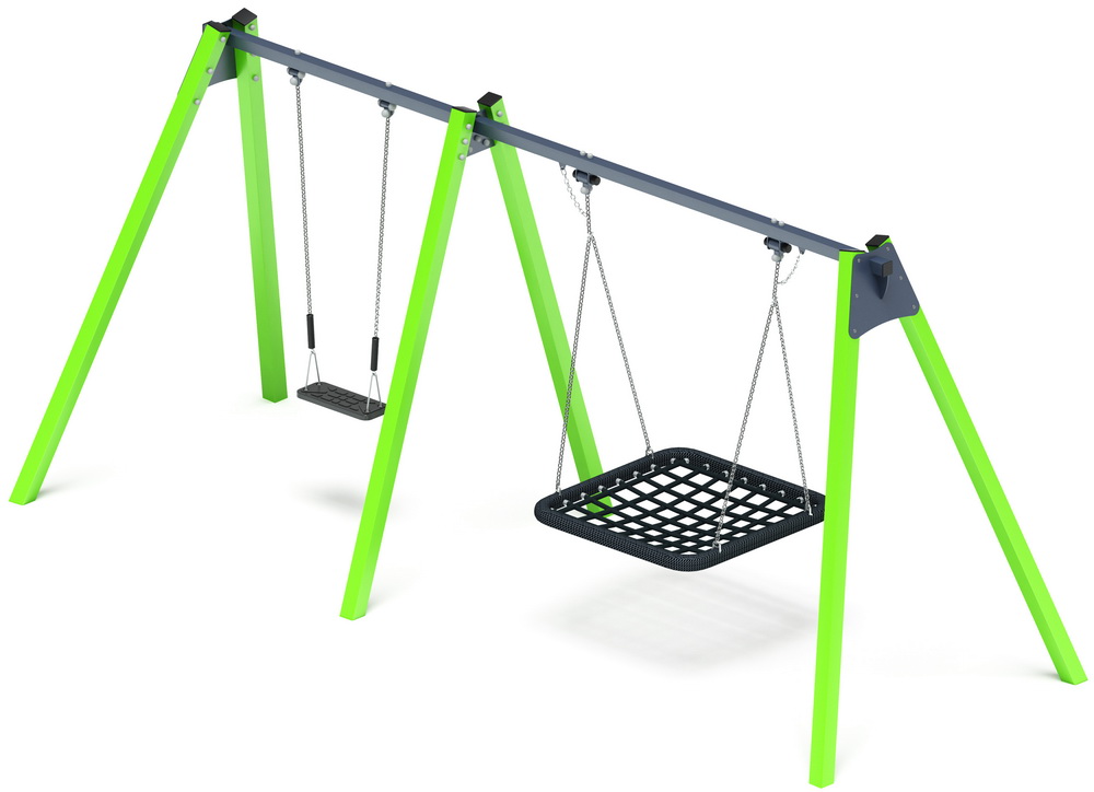 Качели М2 двойные ИО 12.06.03.01-02 (зеленые)