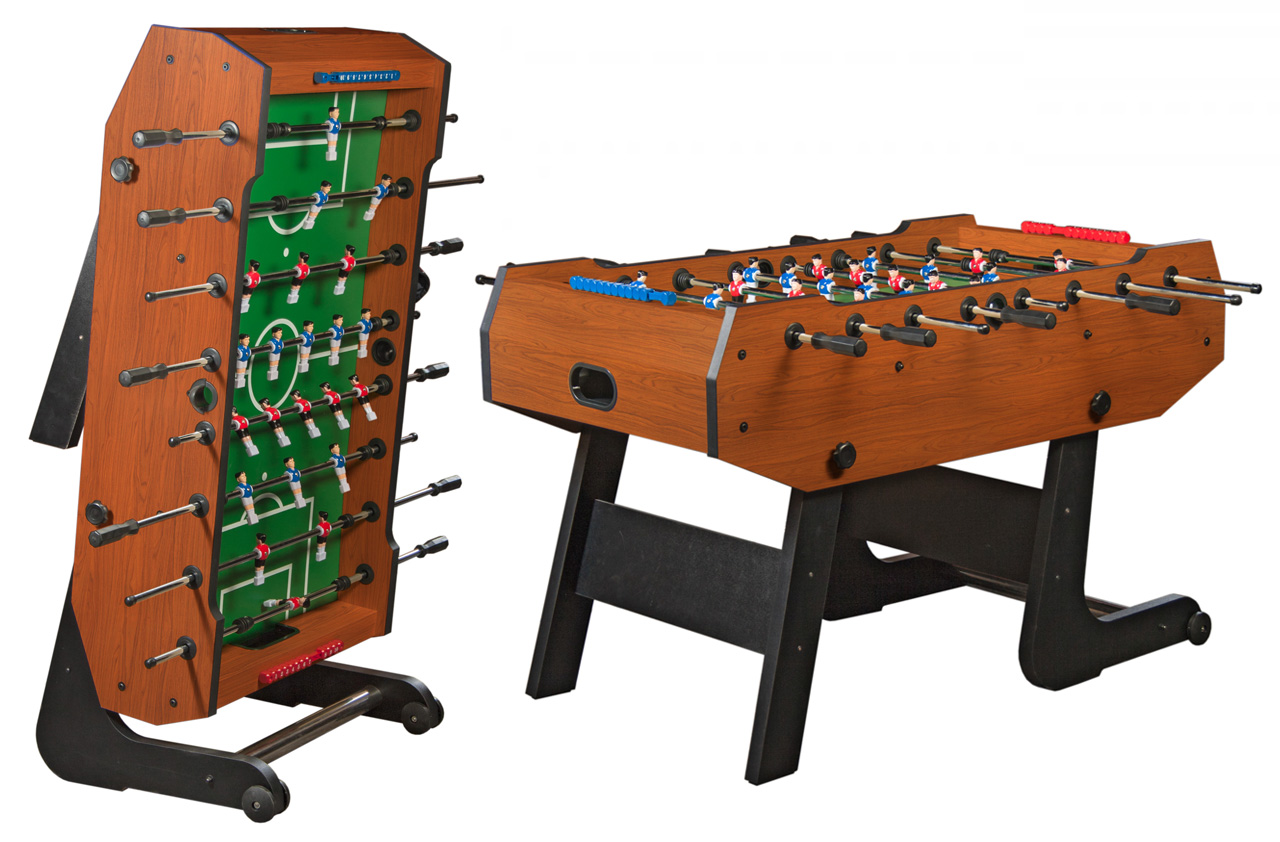 Настольный футбол (кикер) Maccabi (140 x 75 x 89 см, орех, складной)