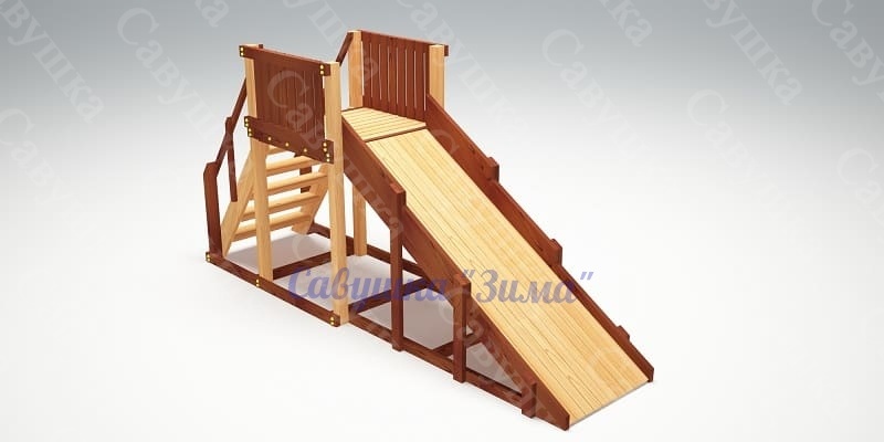 Зимняя деревянная игровая горка Савушка "Зима" - 2