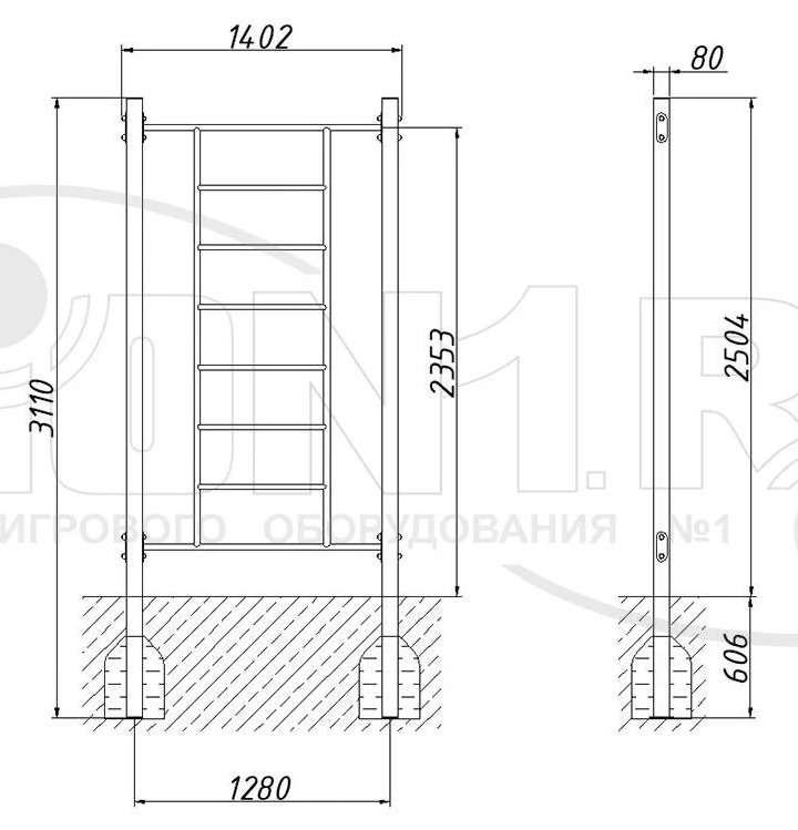 Шведская стенка ZION Классика (СЭ282)