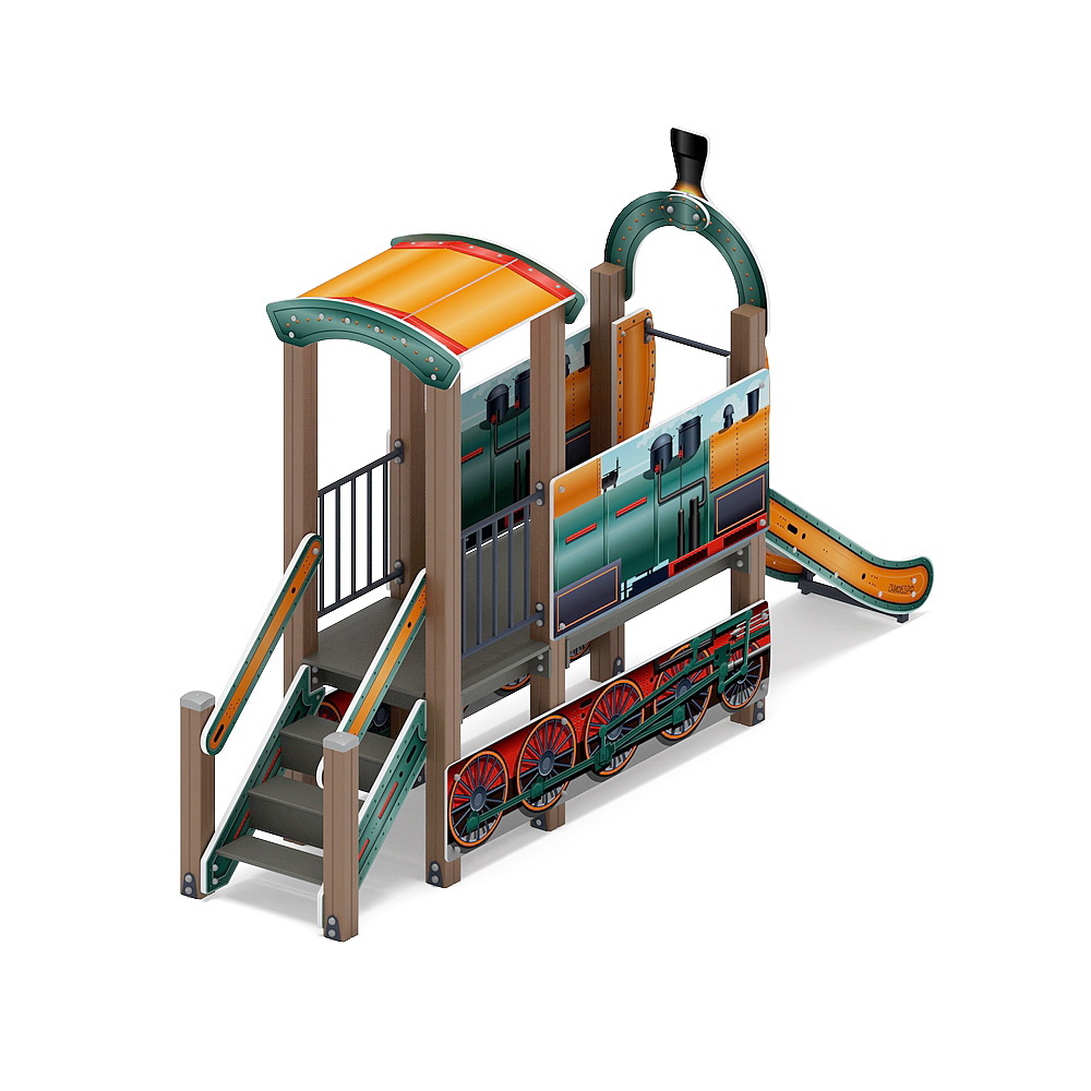 ПАРОВОЗИК детский игровой комплекс ДИК 1.03.5.01-17 (H=750)