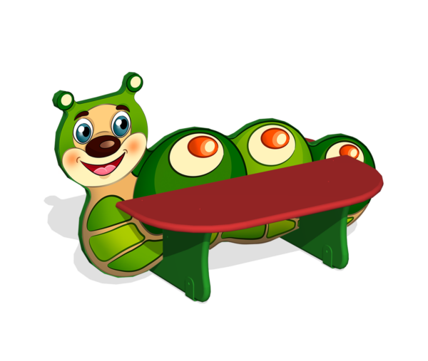 Лавочка детская двойная Гусеничка МФ-25