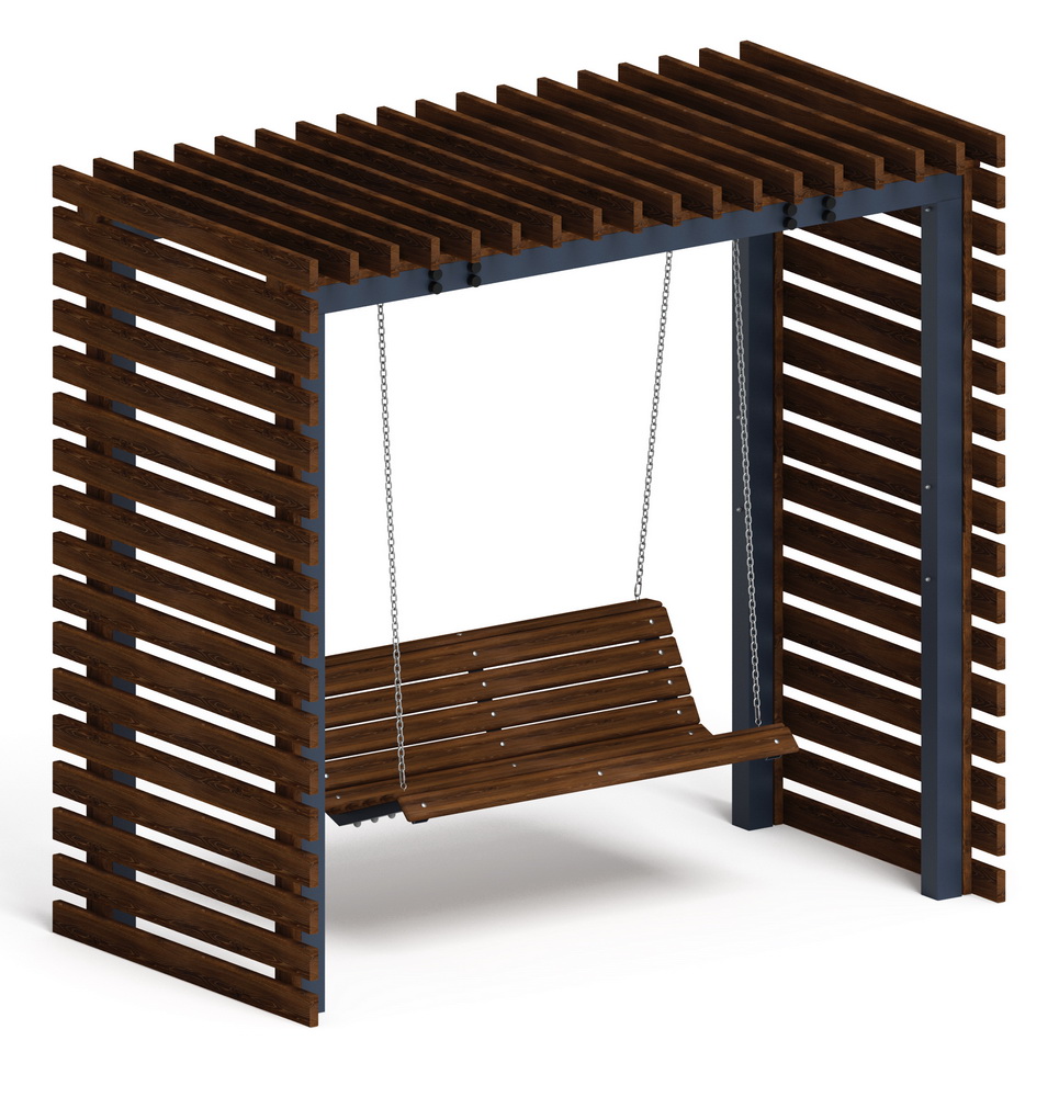 Пергола с качелями МФ 78.01.02-01 /без поликарбоната/