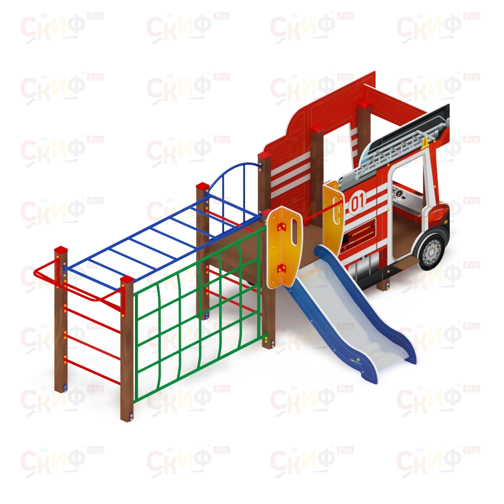 ПОЖАРНАЯ МАШИНА детский игровой комплекс ДИК 1.03.2.04-01 (H=750)