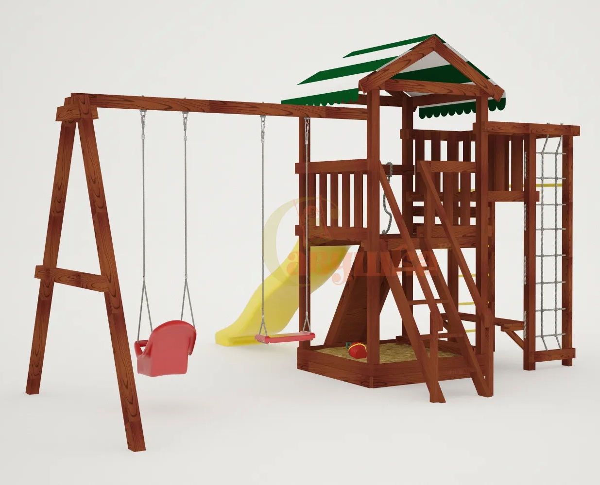 Детская площадка Савушка Мастер 3 (Махагон)