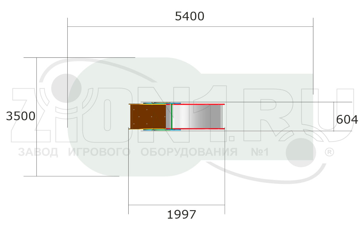 Горка детская ZION Цветик H=650 (Г042)