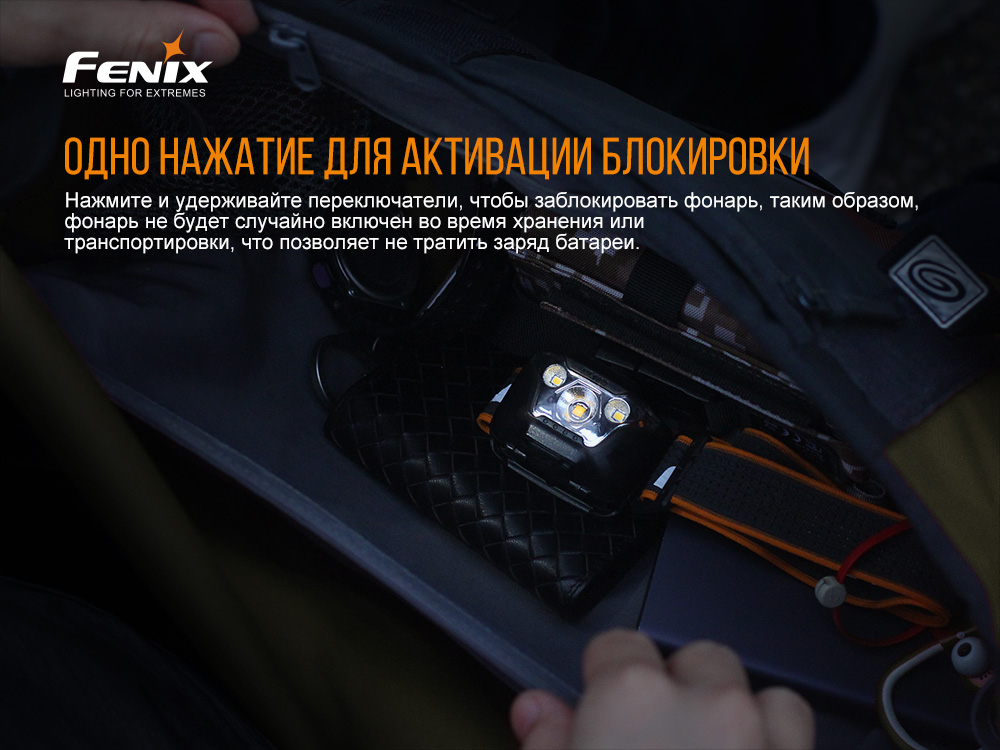 Налобный фонарь Fenix HL18RW, черный