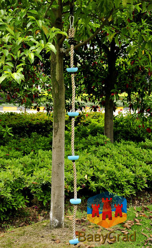 Канат с зацепами синий