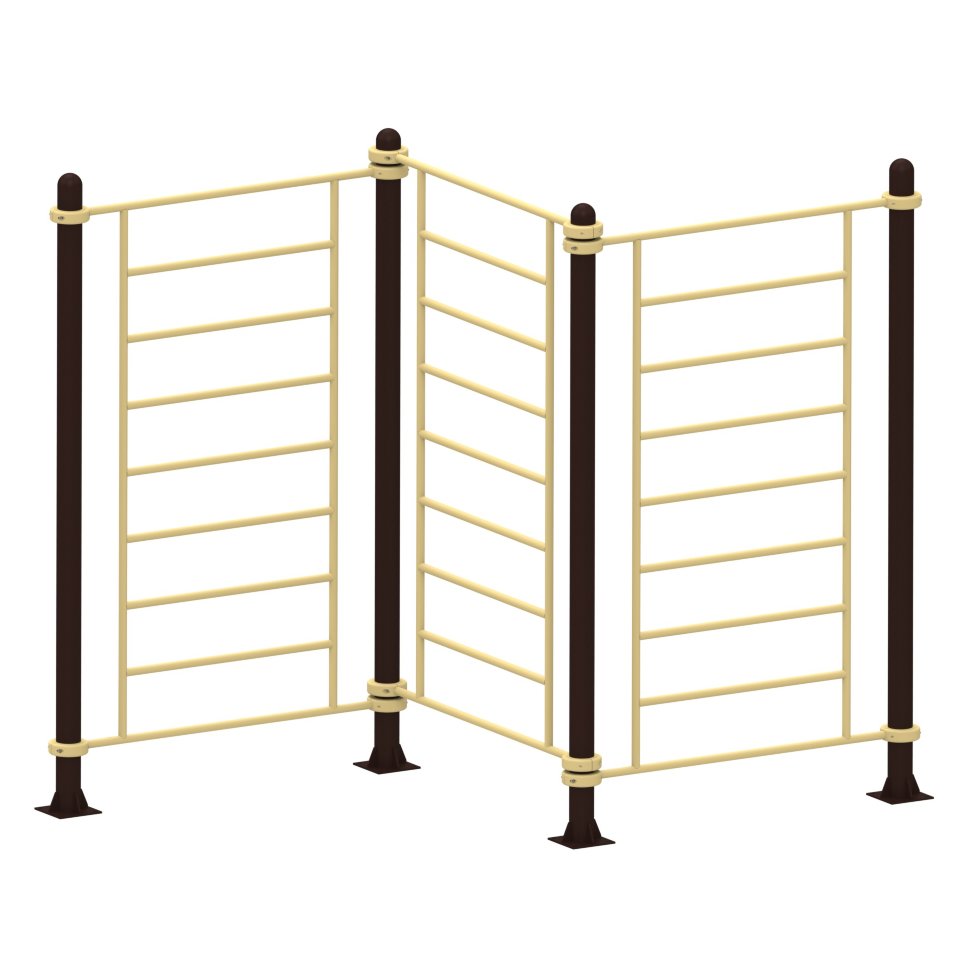 Трехсекционная шведская стенка (змейка) Air-Gym YSK48