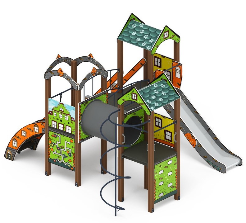 ГОРОДОК (Город) детский игровой комплекс ДИК 2.01.3.03-21 (Н=1200)
