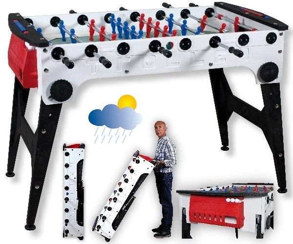 Всепогодный настольный футбол Storm trolley family outdoor telescopic 5 ф (133.5 x 76.5 x 83 см, красно-белый)