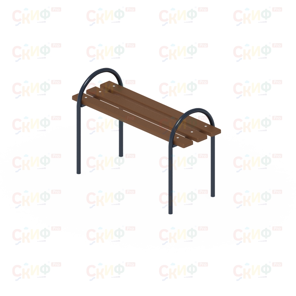 СКАМЬЯ С ПОРУЧНЕМ для детской площадки МФ 42.01.08