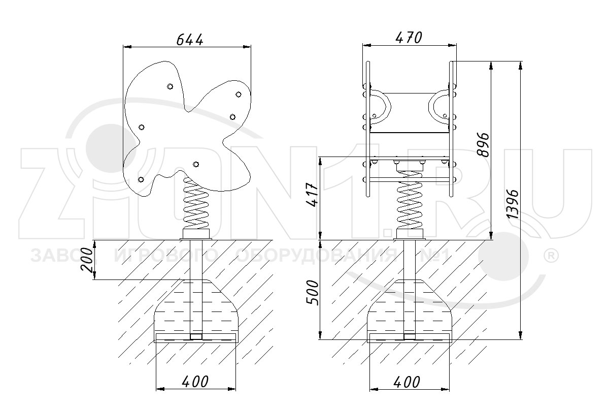 Качалка на пружине ZION Пчелка У1 (КЧ073)