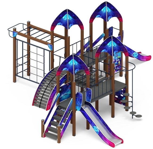 КОСМОПОРТ детский игровой комплекс ДИК 2.14.07-12 (H=1200)