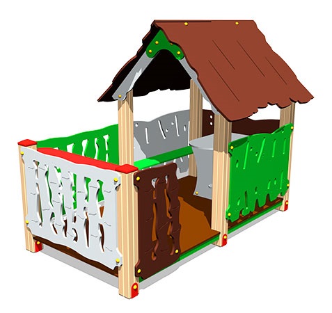 Домик ZION Хижина с оградой (ИМ115)