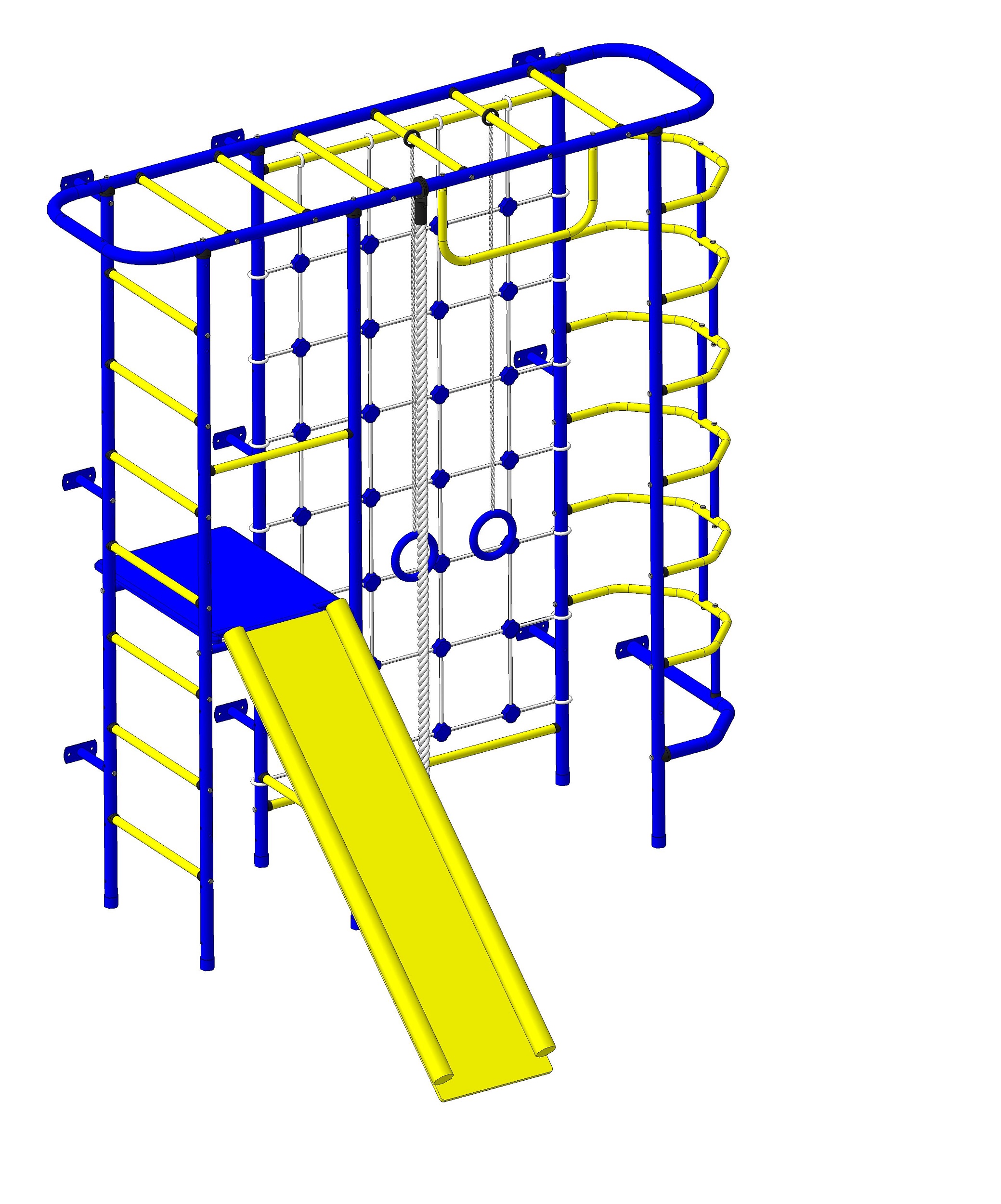 Спортивно-игровой комплекс Пионер С7СМ зелёно/жёлтый