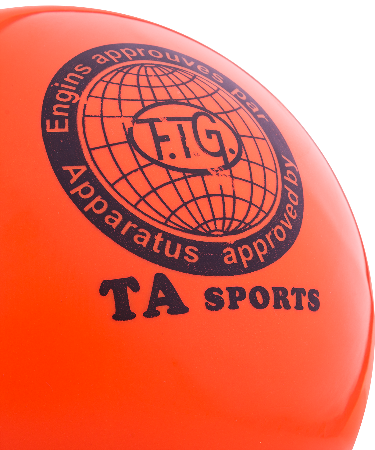 Мяч для художественной гимнастики RGB-101, 19 см, оранжевый