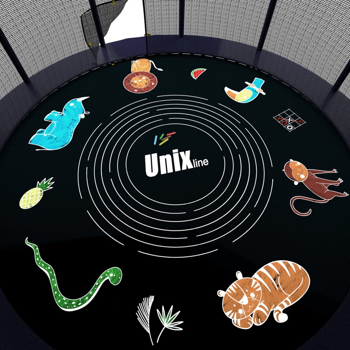 Батут UNIX line 10 ft SUPREME GAME (blue)