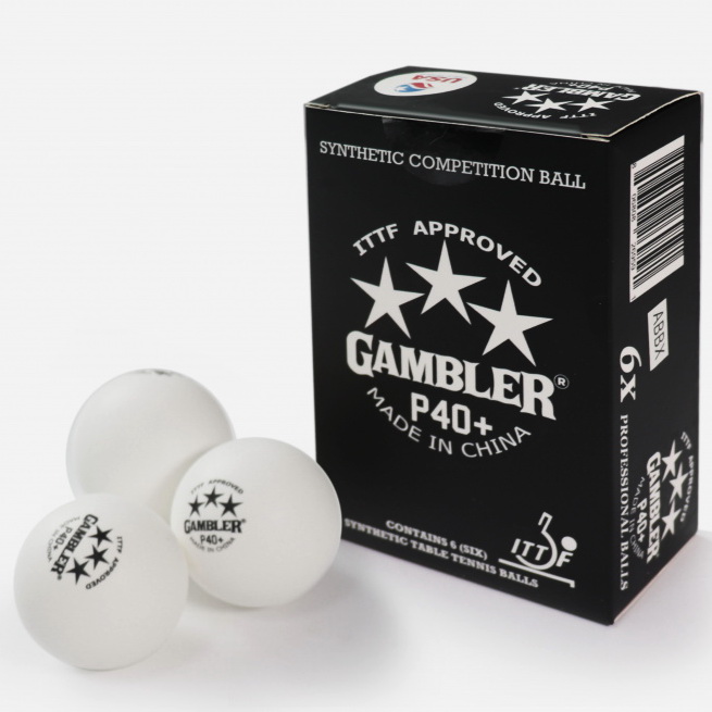 Мячики для настольного тенниса Gambler p40 + ball, 6 шт.