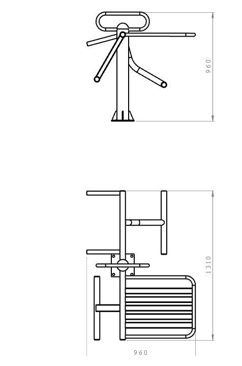 Тренажер для улицы Пресс + Гиперэкстензия Air Gym YT67