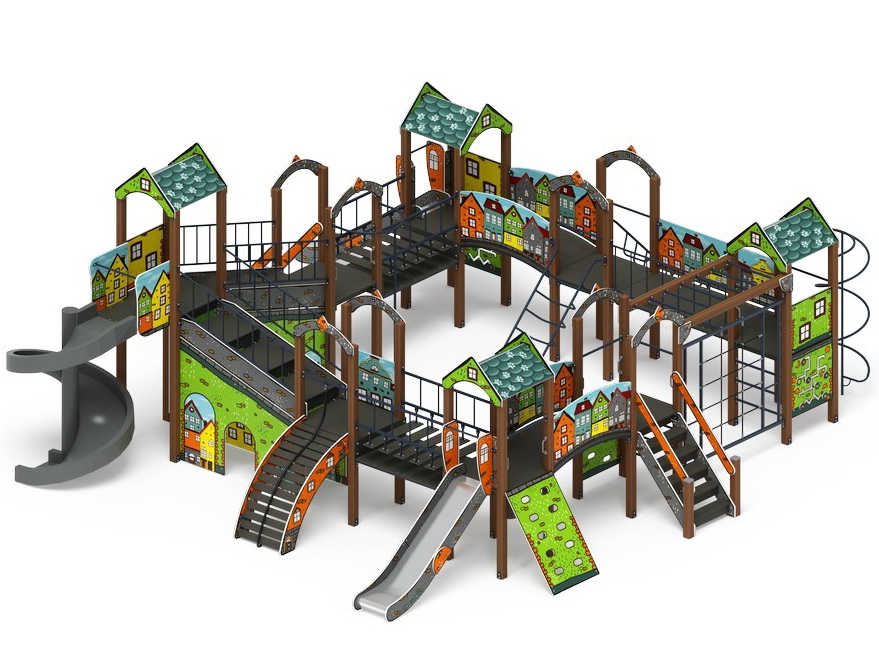 ОСТРОВ ДЕТСТВА (Город) детский игровой комплекс ДИК 2.01.8.02-11 (Н=1200, Н=2000)