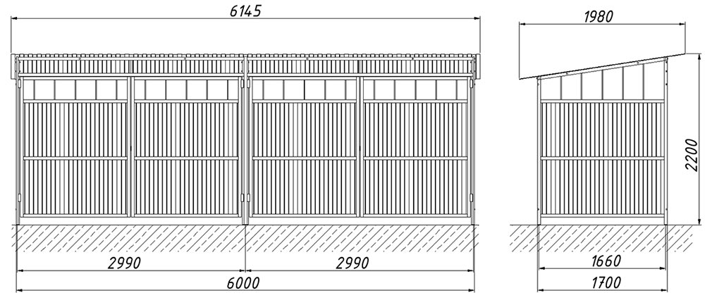 Ограждение мусоросборника ZION 4П (Б052)
