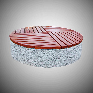 Скамья бетонная КРУГЛАЯ БОЛЬШАЯ С-144-1