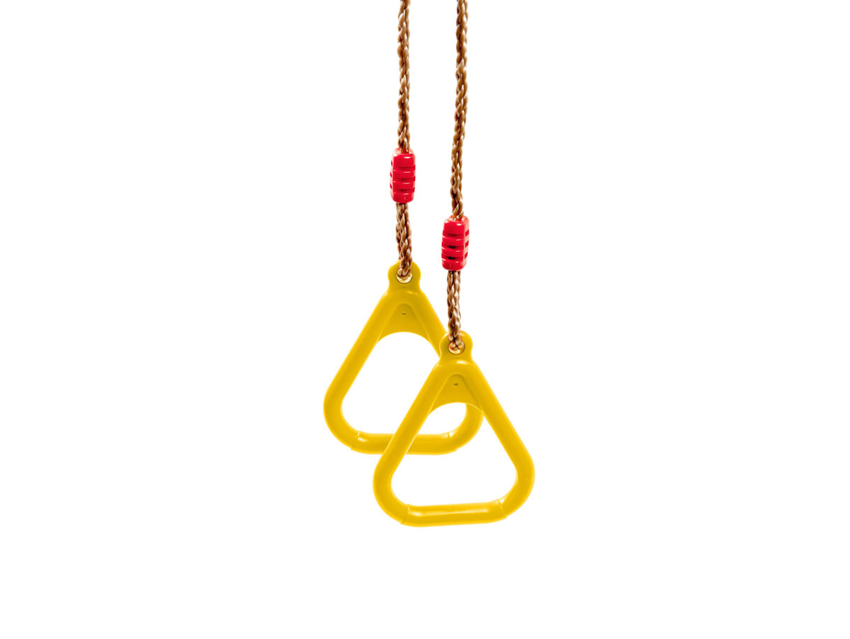 Гимнастические кольца на веревках (цвет: желтый)