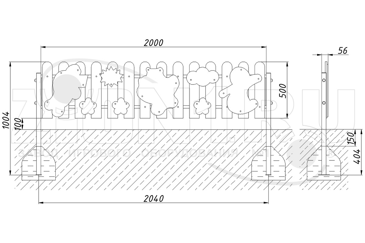 Ограждение детской площадки ZION Игра (ОГД002)