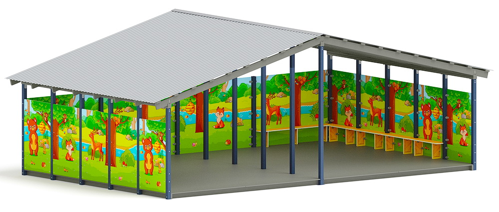 Теневой навес (Полянка) МФ 70.8.5-07