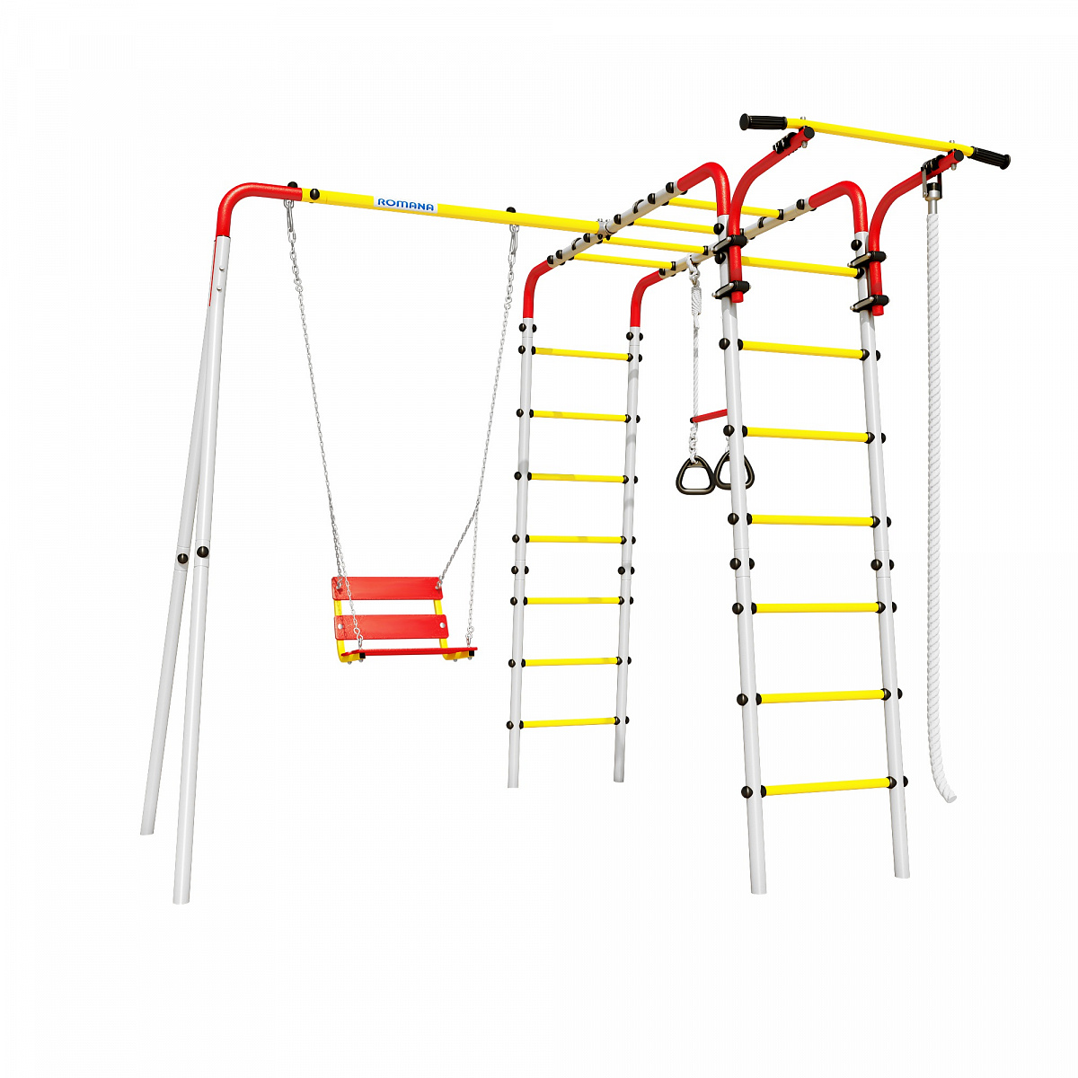 Детский спортивный комплекс для дачи ВЕСЕЛАЯ ЛУЖАЙКА-2 Romana R.103.25.04 (цепные качели)
