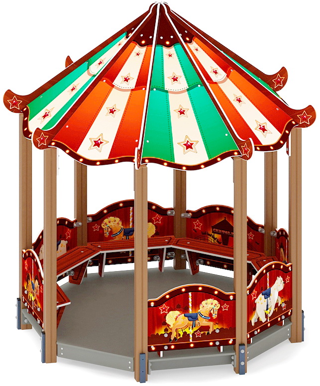Беседка-пагода КАРНАВАЛ (Шапито) для детской площадки МФ 10.22.01-01
