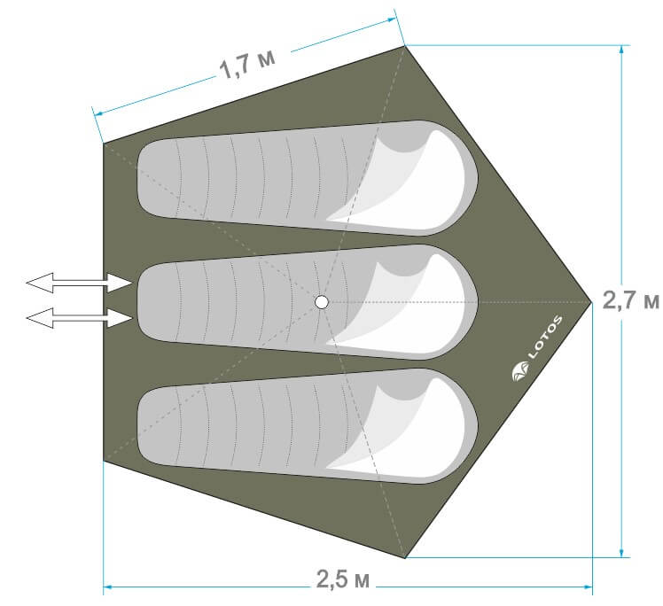 Летняя палатка Лотос 3 Саммер (модель 2019)