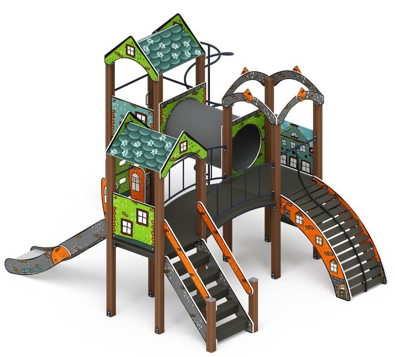 ГОРОДОК (Город) детский игровой комплекс ДИК 2.01.3.03-21 (Н=1200)