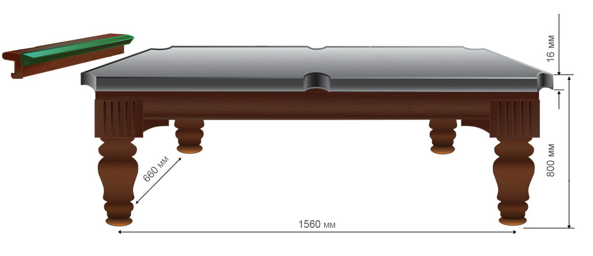 Бильярдный стол КАДЕТ 6 футов