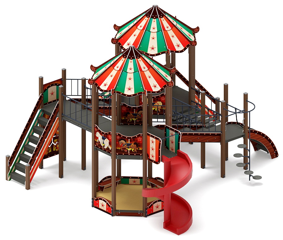 КАРНАВАЛ детский игровой комплекс ДИК 2.22.04-01 (H=2000, H=1200)