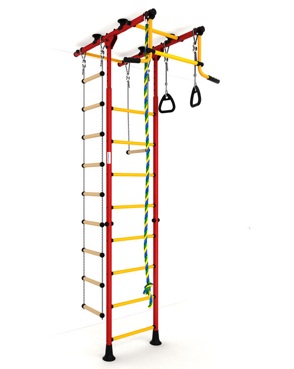 Детский спортивный комплекс ДСКМ "Комета-1" ЭКОНОМ (ДСКМ-2-8.00.Т.490.01-08) красно/жёлтый