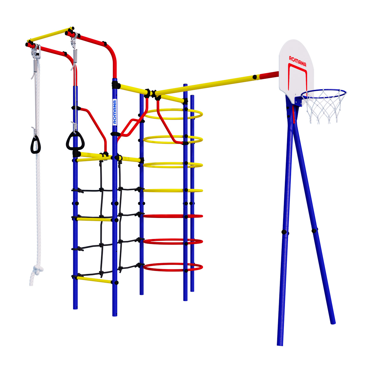 Спортивно-игровой комплекс ROMANA Космодром R.103.21.04 (+ 1.Д-26.03 Качели гнездо тканевые оксфорд 600D 80см)