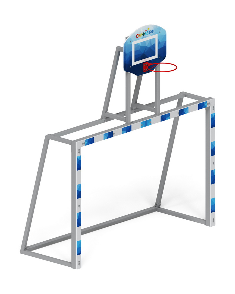 Ворота мини футбольные с баскетбольным щитом СО 2.60.05-03