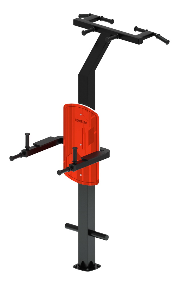 Тренажер уличный ДВОЙНОЙ ТУРНИК (красный) СТ 012-11