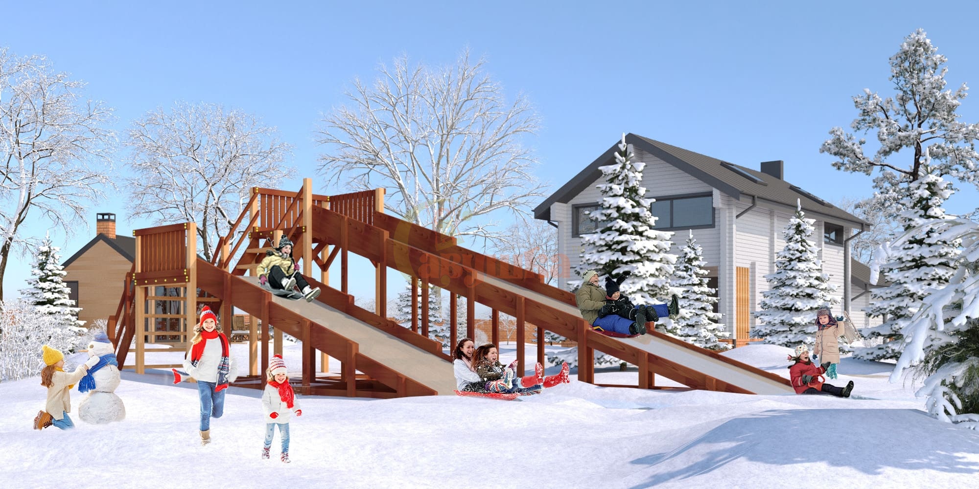 Зимняя горка Савушка Зима 7