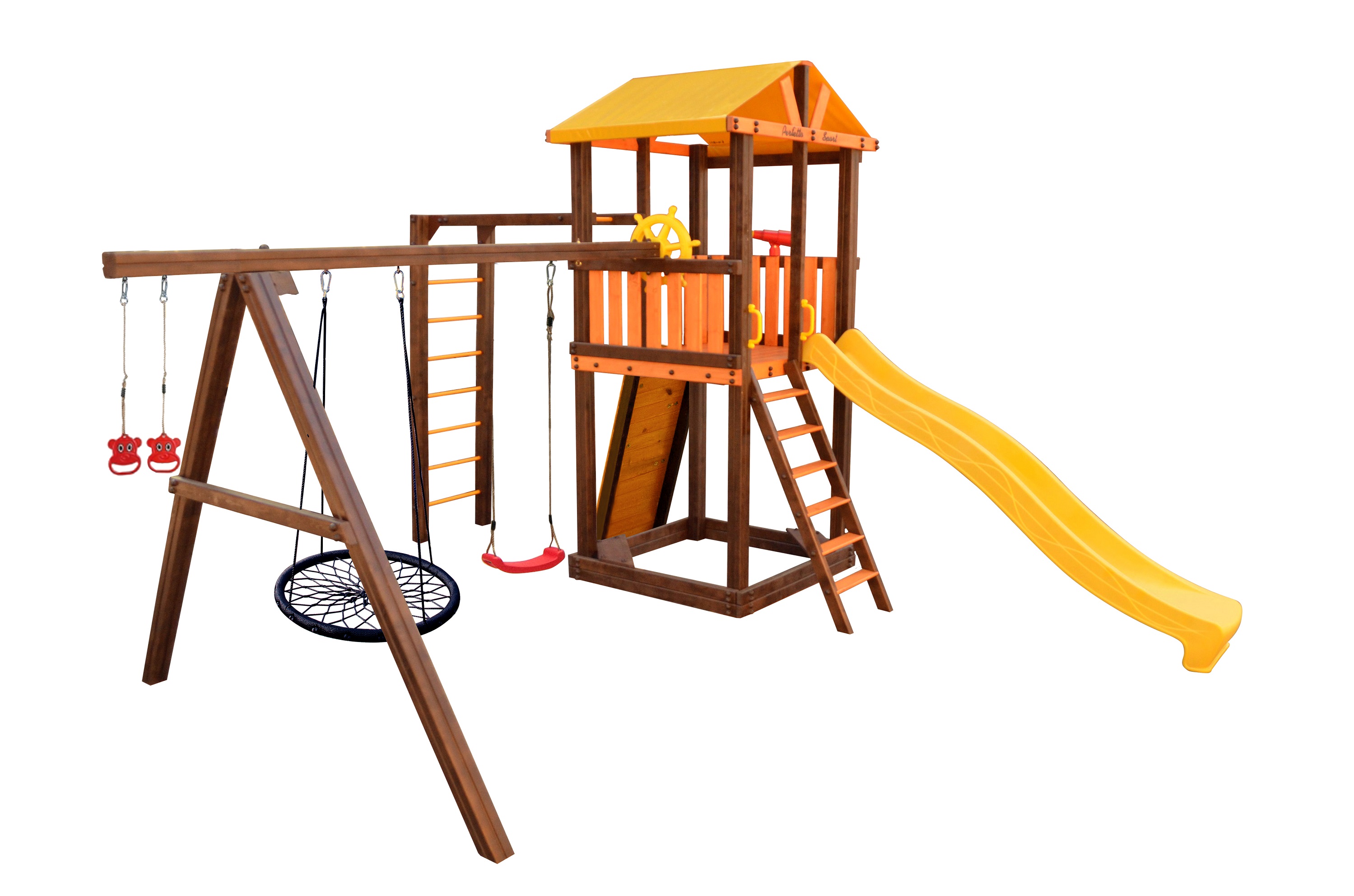 Игровой комплекс Perfetto sport «Pitigliano-7» + качели "Паутина"