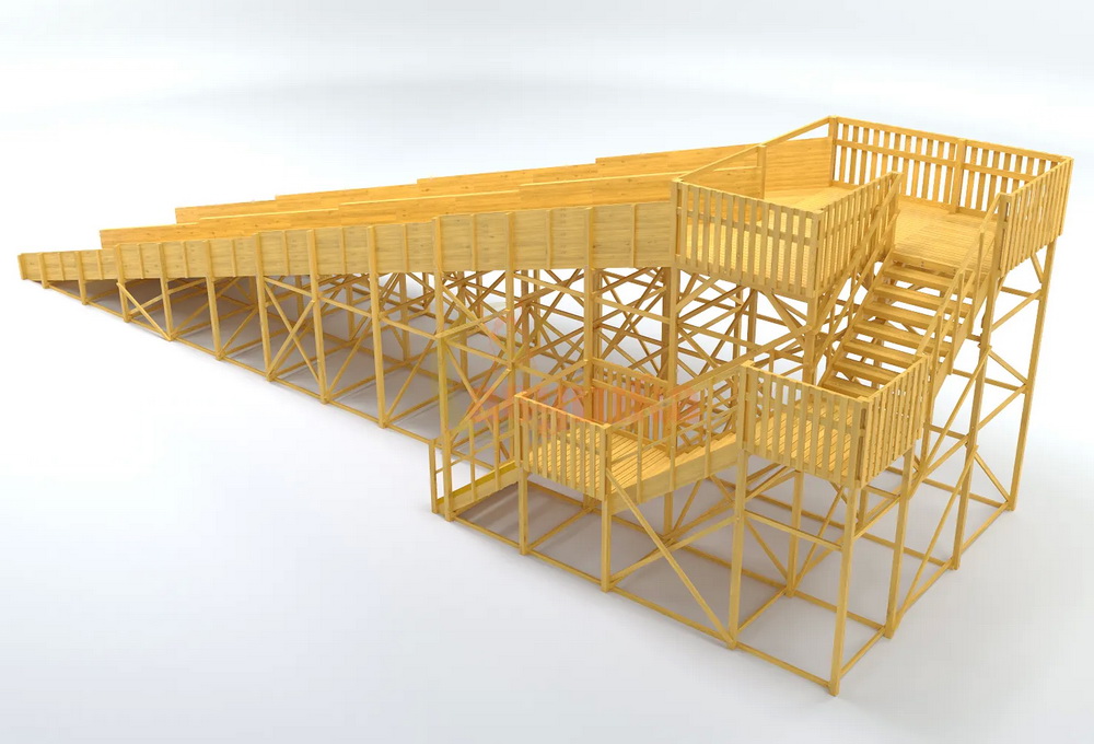 Зимняя горка ЗИМА WOOD-12 Савушка (скат 18 м)