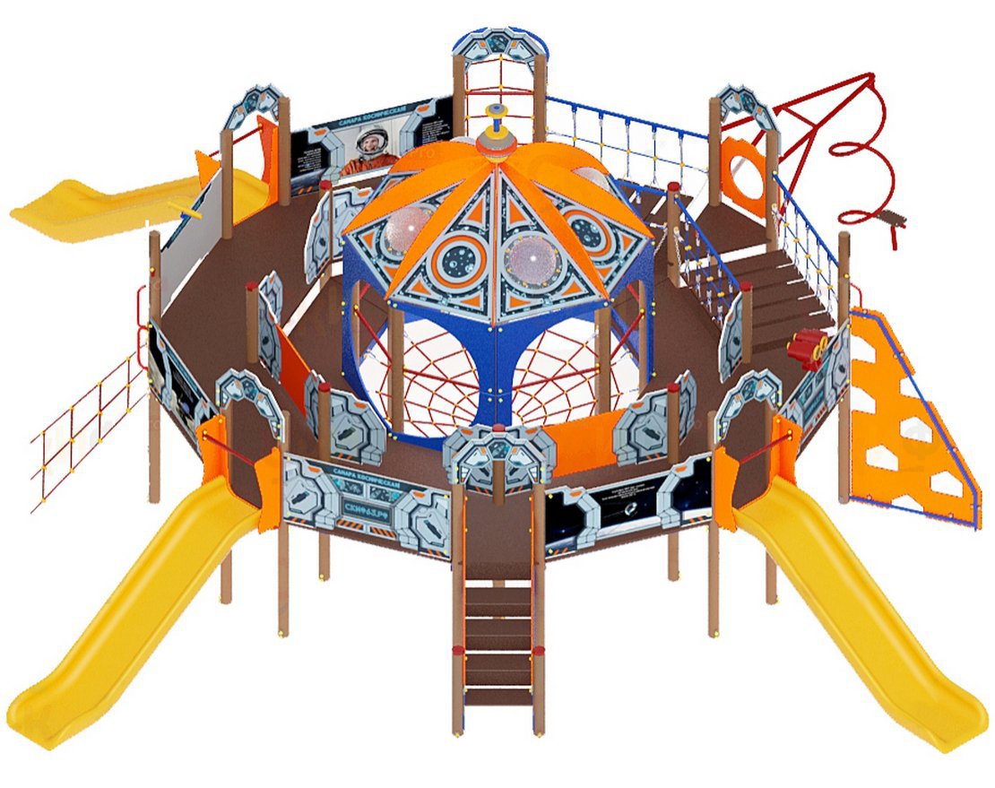 РОССИЯ КОСМИЧЕСКАЯ детский игровой комплекс ДИК 2.29.01 (H=1200)