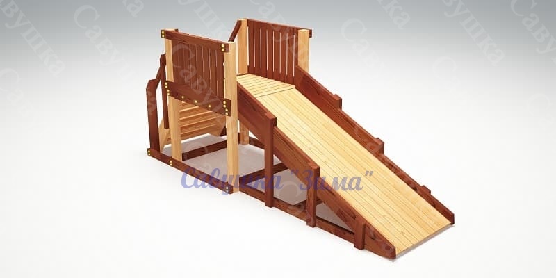 Зимняя деревянная игровая горка Савушка "Зима" - 1