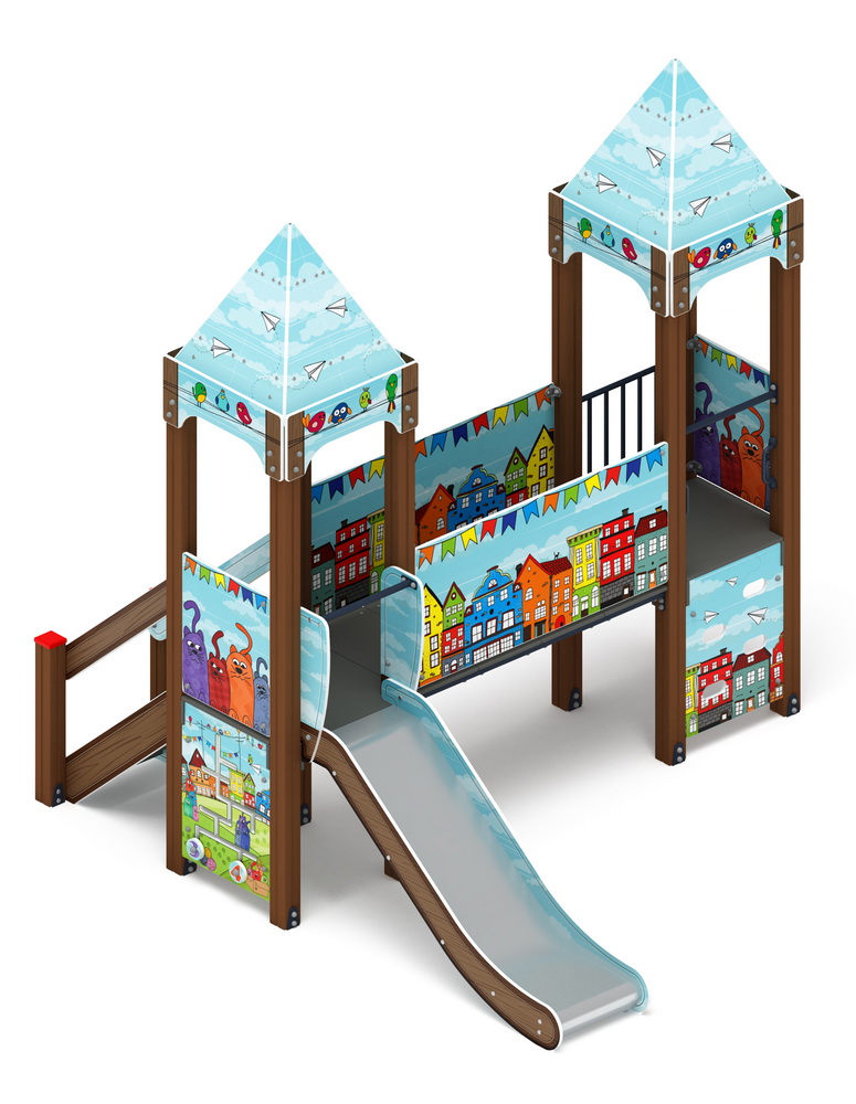 КОРОЛЕВСТВО (Коты) детский игровой комплекс ДИК 1.15.06-21 (H=900)