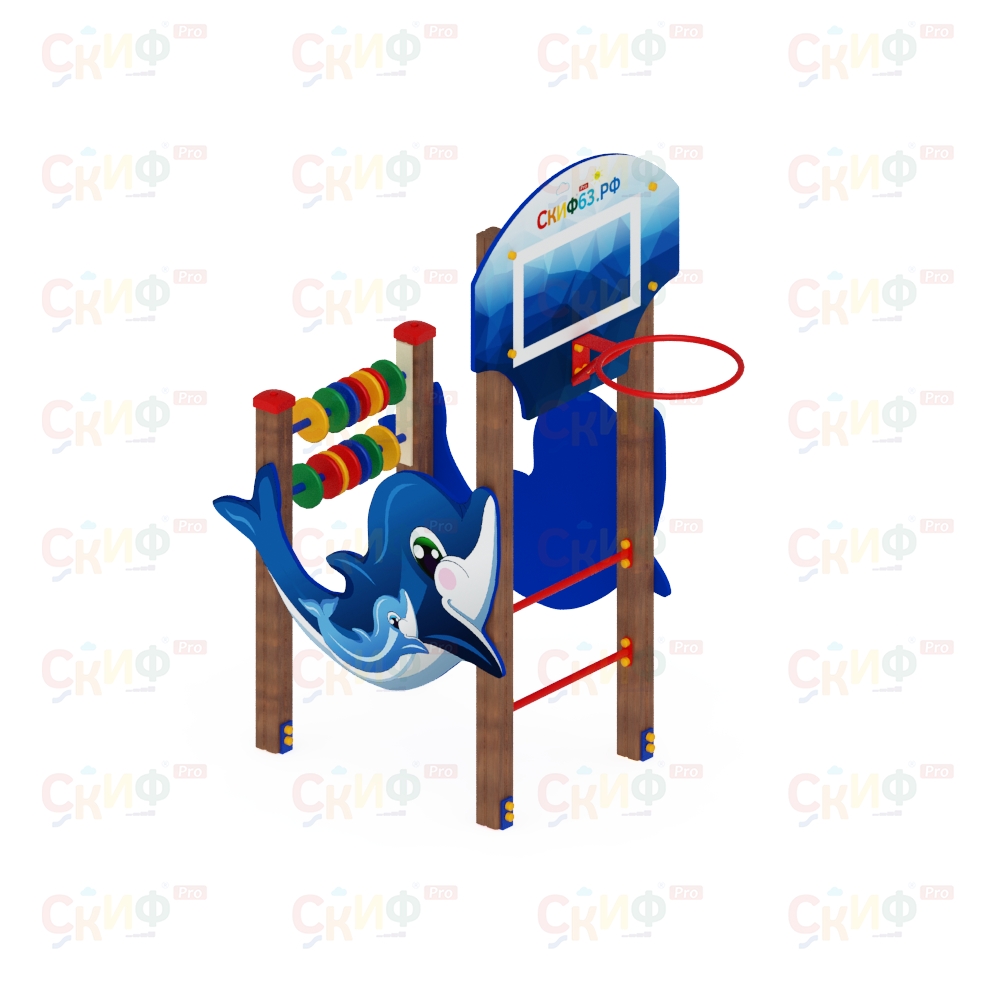 Детская площадка Спортивная серия для младшего возраста ДЕЛЬФИНАРИЙ 1 СК 1.01.05