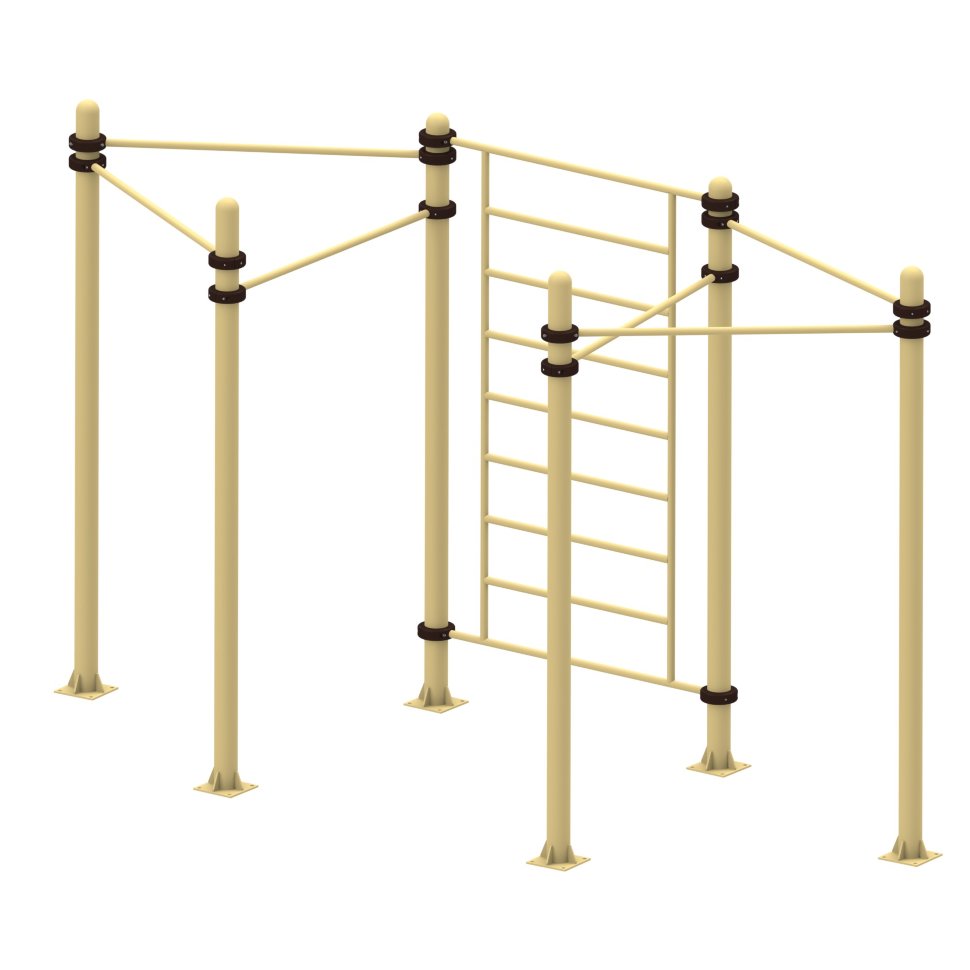 Шведская стенка с шестью турниками Air-Gym YSK97