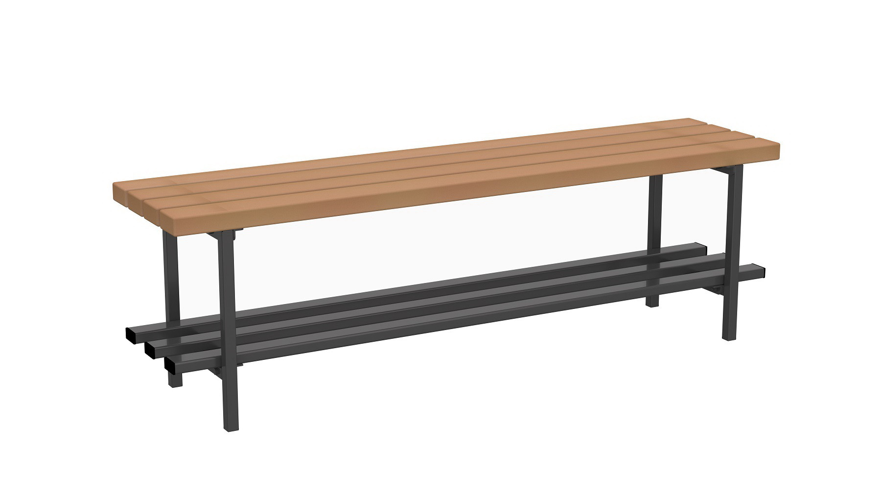 Скамья для раздевалок без спинки 2 м